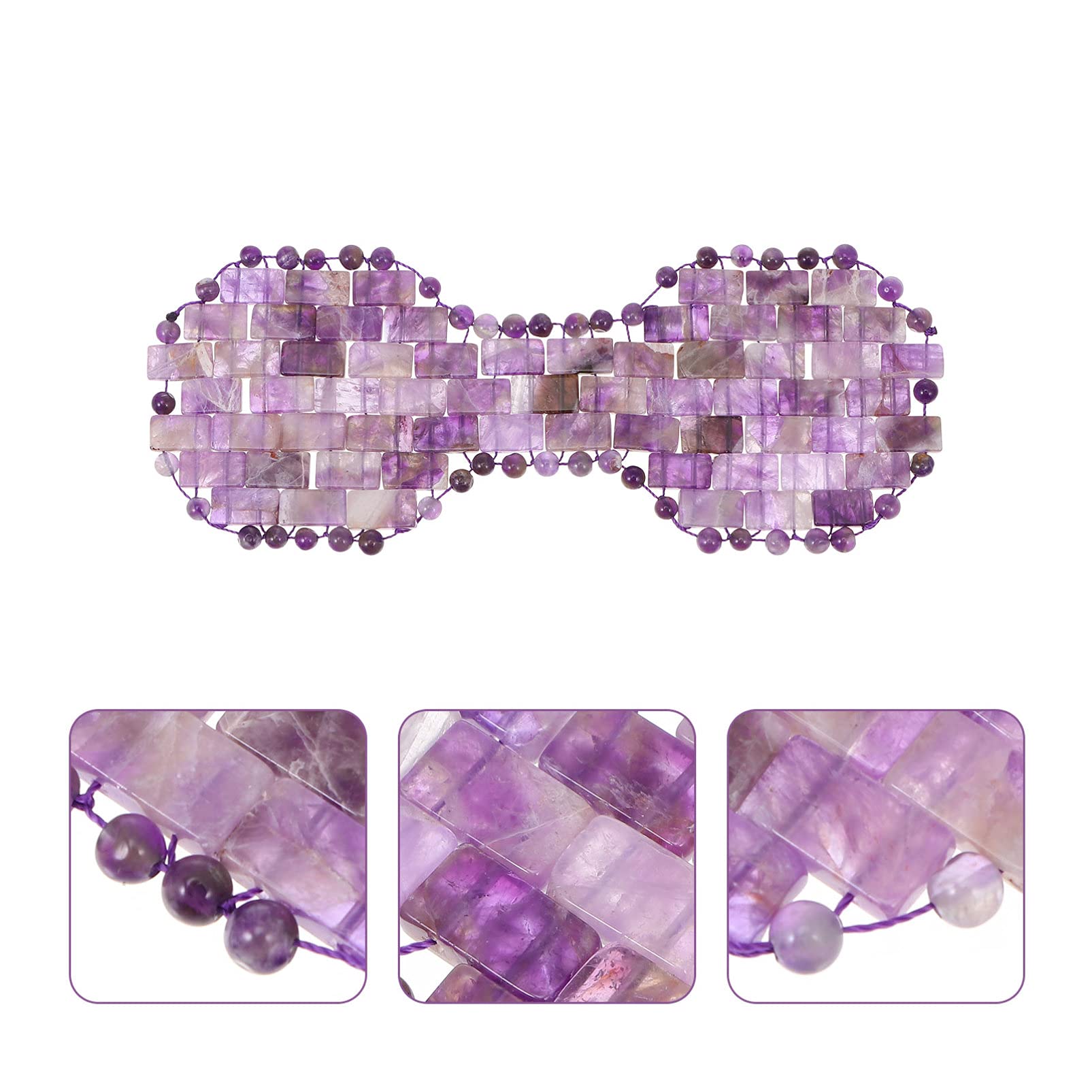 minkissy Amethyst Eye Mask Do Relaksu Oczu z Kamieniami Maskotka Sen z Efektem Chłodzenia i Ciepła Idealna Do Spa i Pielęgnacji Skóry