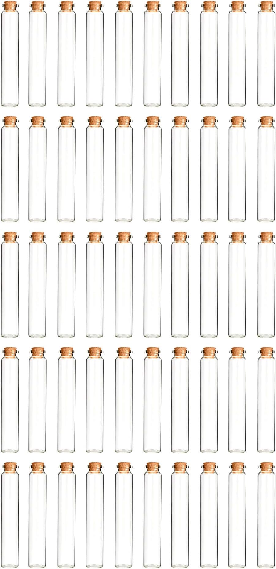 EZtube Glass Tube with Cork Top 4.8" Joint Blunt Doob Tube Vial Holder (50 Pack)