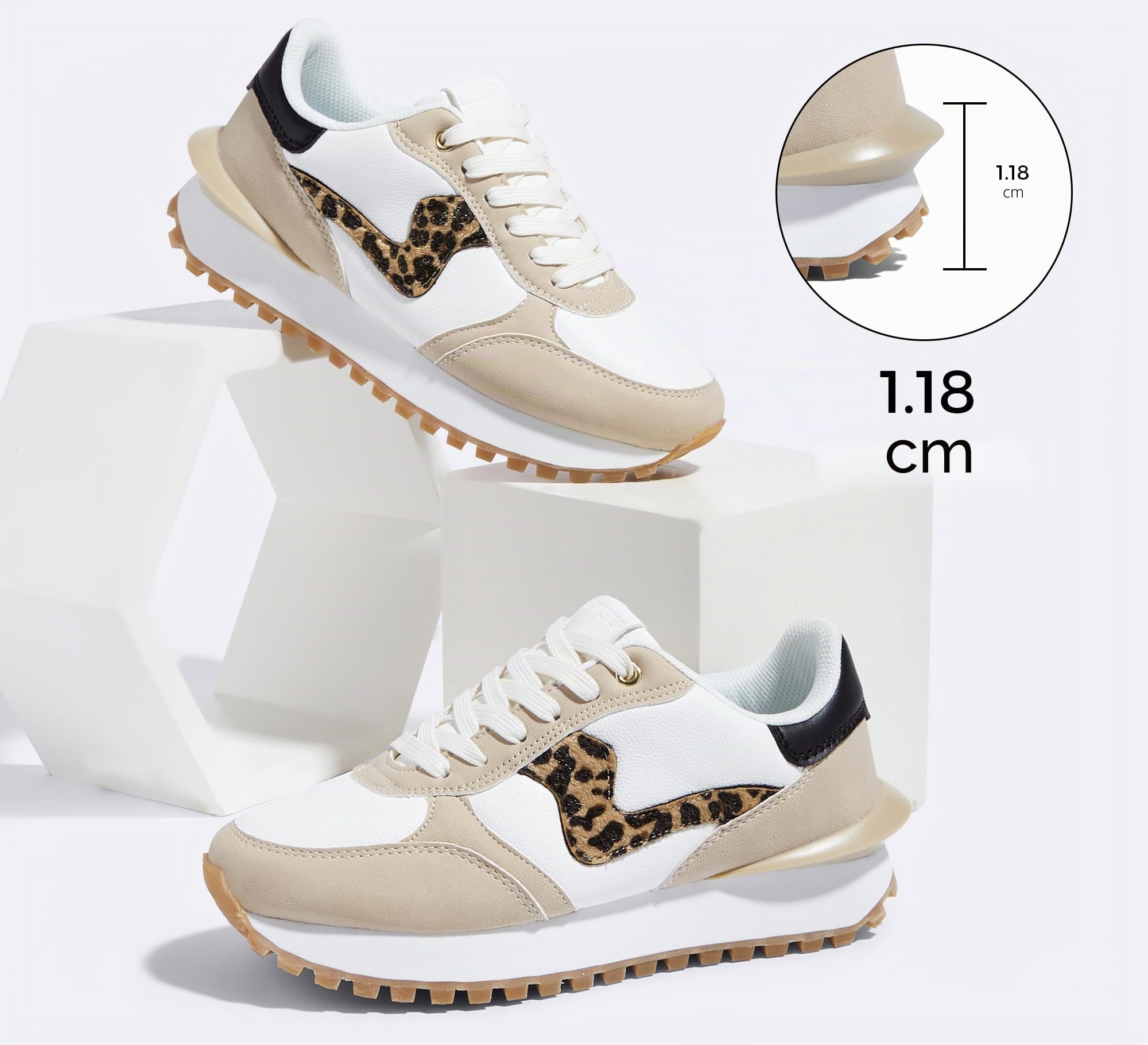 LUCKY STEP Scarpe da ginnastica da donna, alla moda, da tennis, retrò, da camminata, casual, eleganti, durevoli, deluxe, da skate