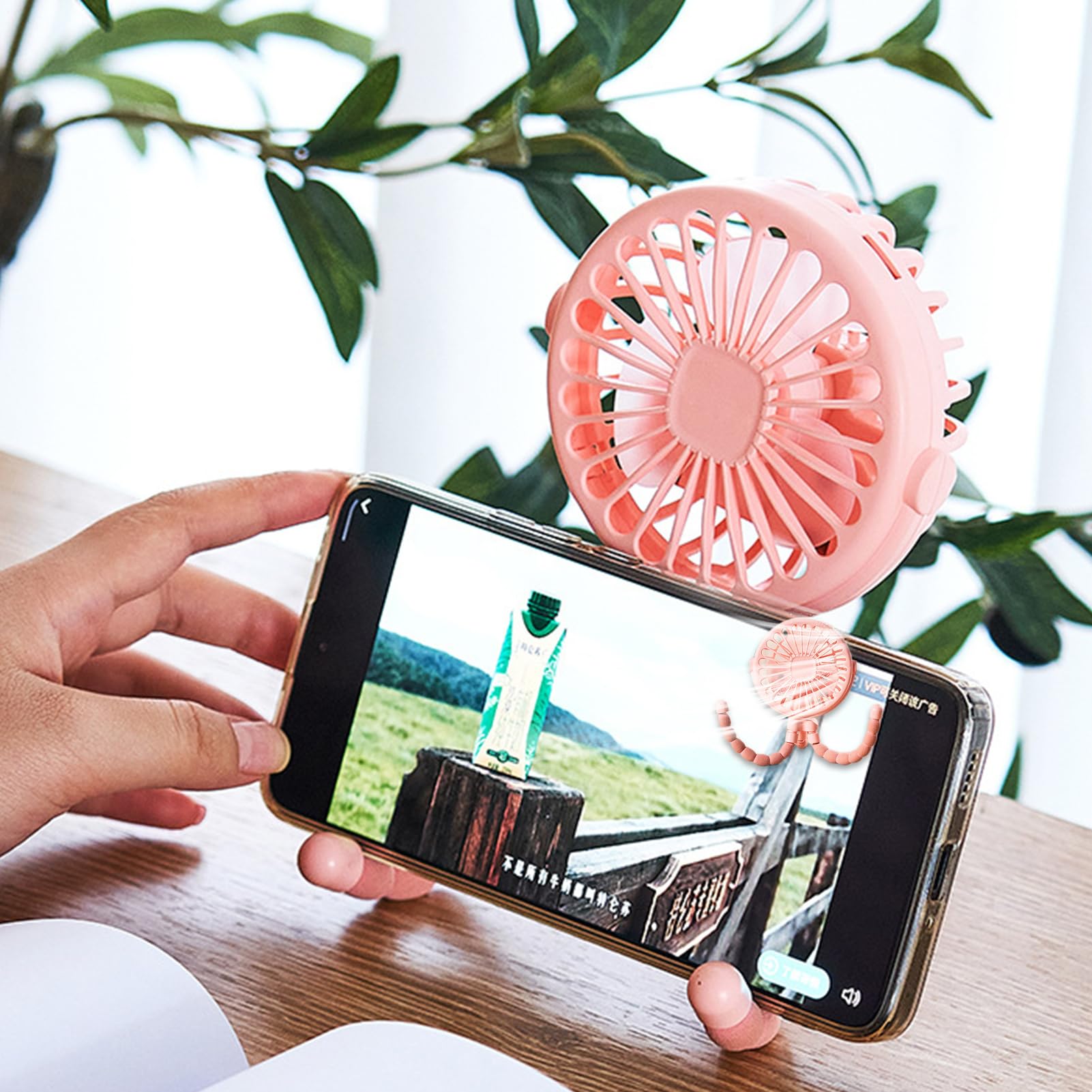 Ventilatore per passeggino – Ventilatore portatile a clip con treppiede flessibile e 3 velocità | Rotazione a 360° ricaricabile per passeggino, seggiolino auto, culla, bici e viaggi | Silenzioso