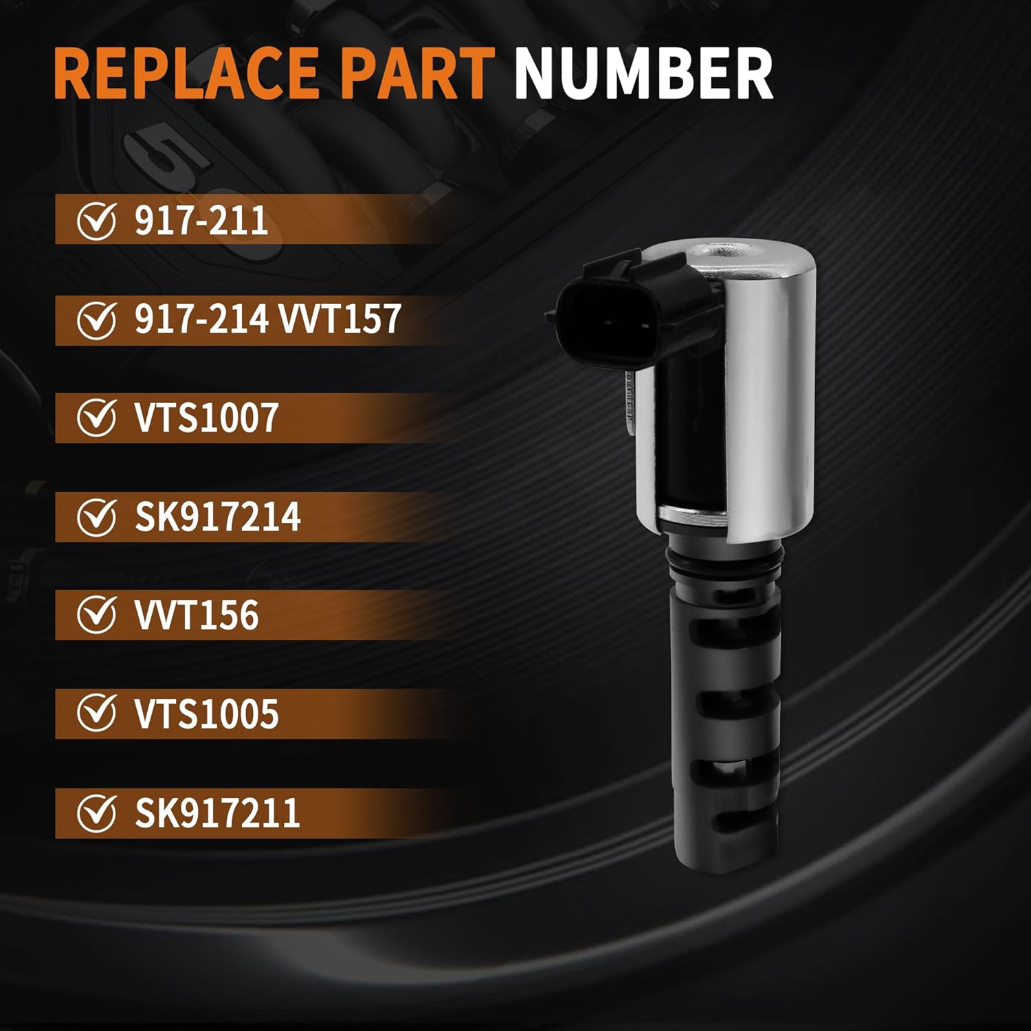Left & Right Engine Variable Valve Timing VVT Solenoid Fit for Toyota Camry Highlander Sienna Avalon Solara, for Lexus RX300 RX400h 3.0L 3.3L, Replace 917-211 917-214 15330-0A010