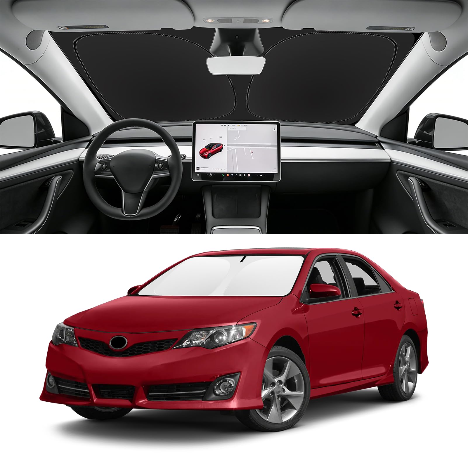 Custom Fit Windshield Sun Shade for Toyota Camry 2012-2017
