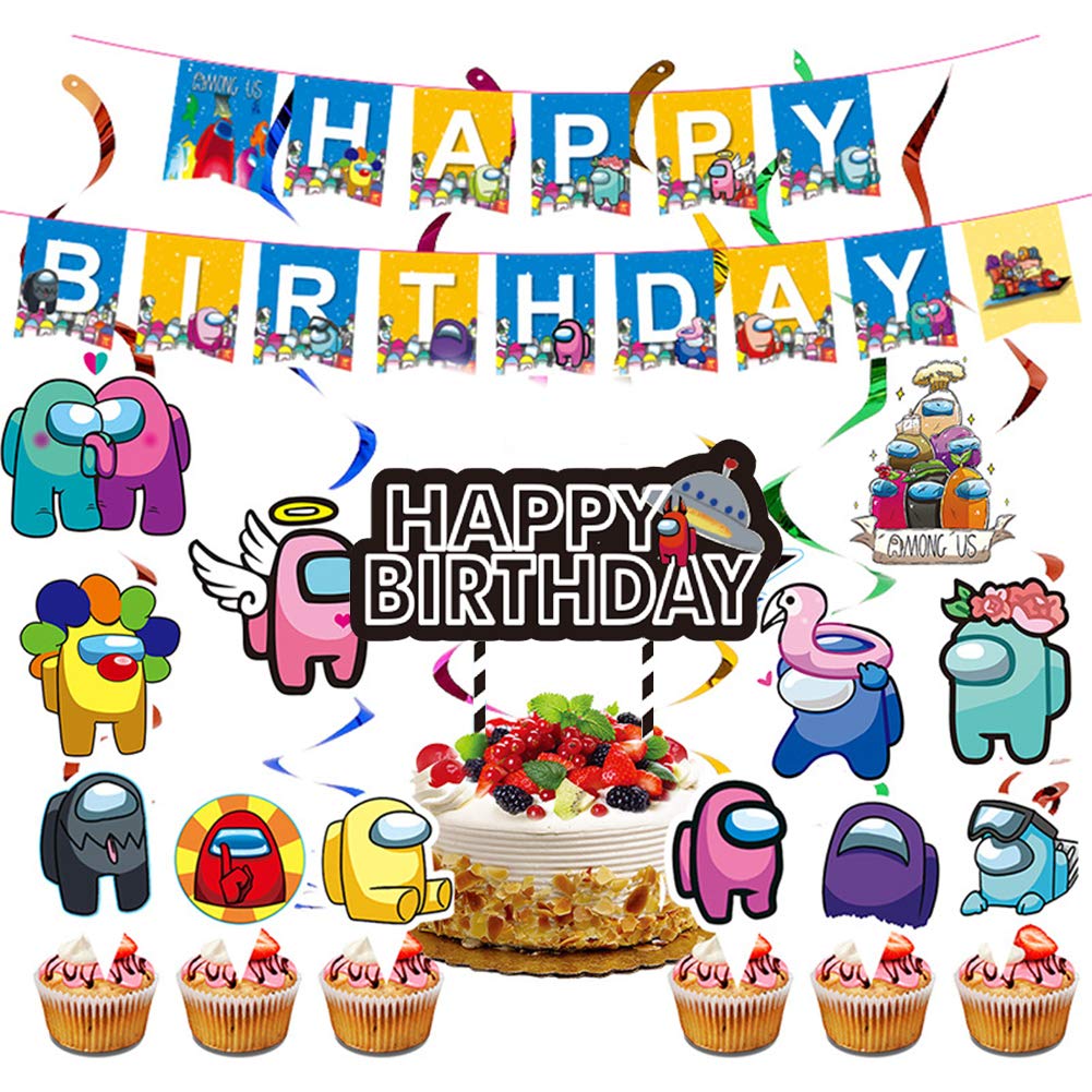 Buy Among Us Party Decorations BKJJ Among Us Birthday Party Decorations