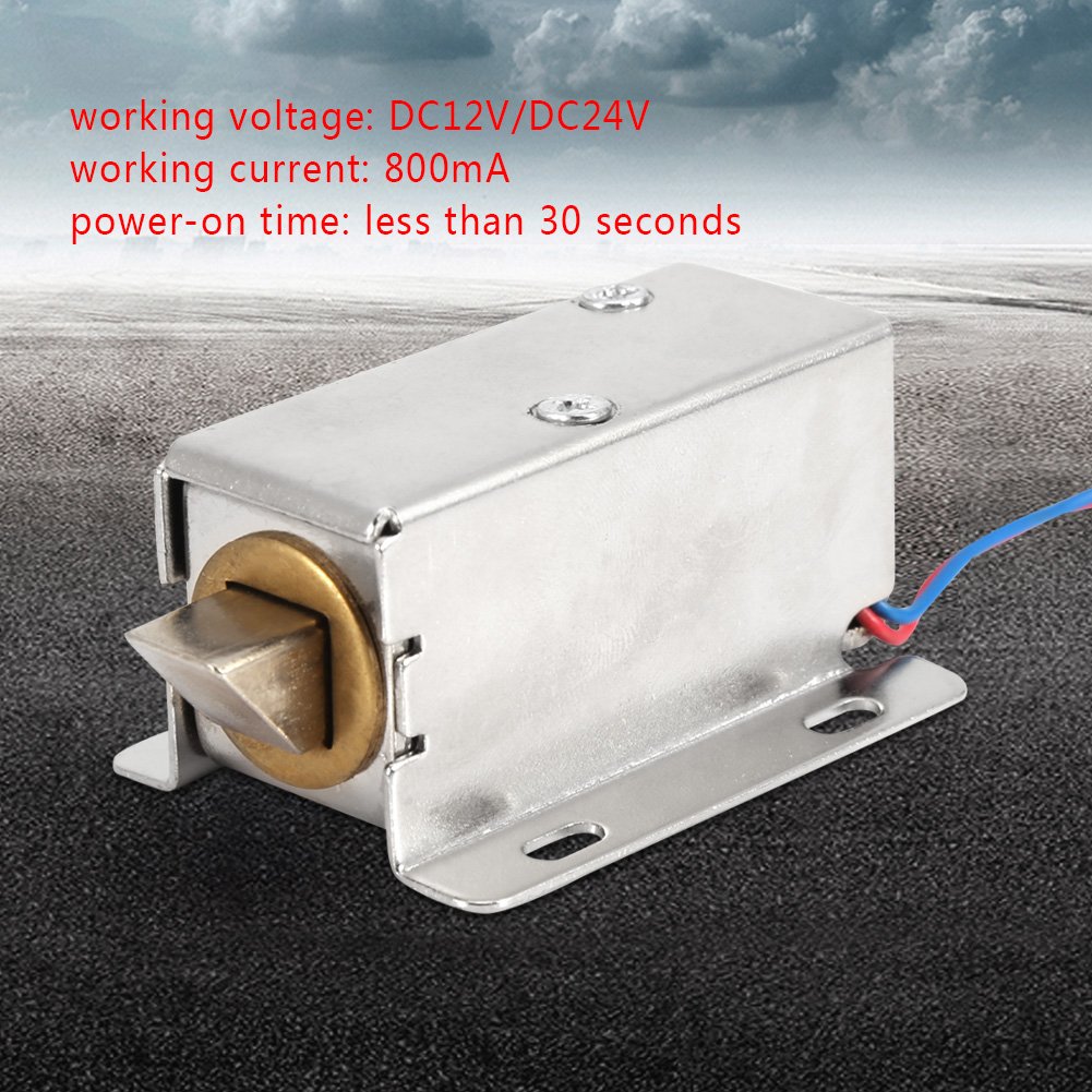 Solenoide Elettrico 12V DC - Serratura Elettromagnetica Per Porte, Finestre, Armadi, Piccola E Leggera - Foto 6