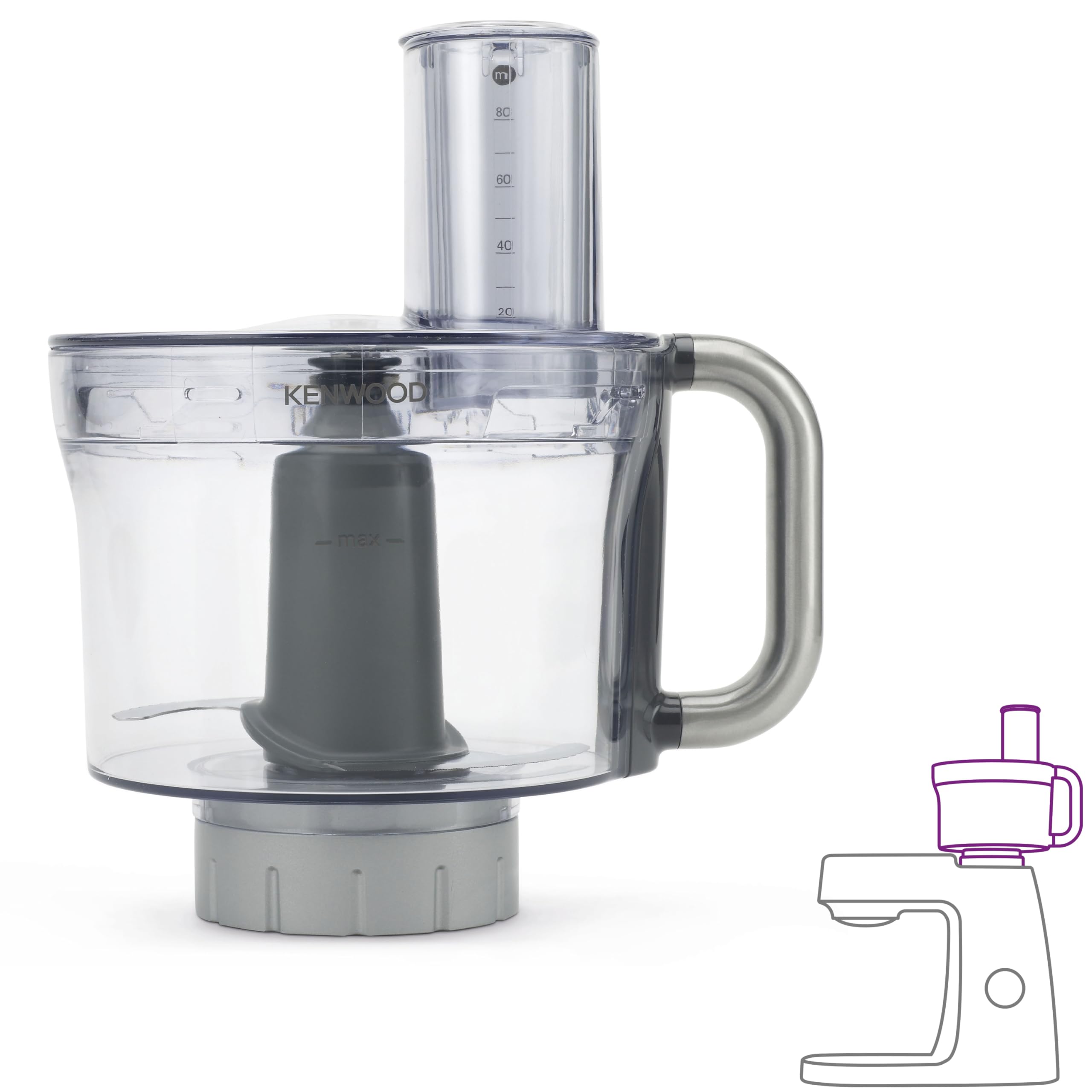 Kenwood KAH647PL Multi-Zerkleinerer (grob und fein, schneiden, raspeln, reiben, Küchenmaschinen-Zubehör, Geeignet für alle Chef Küchenmaschinen), 246mm x 227mm x 178mm