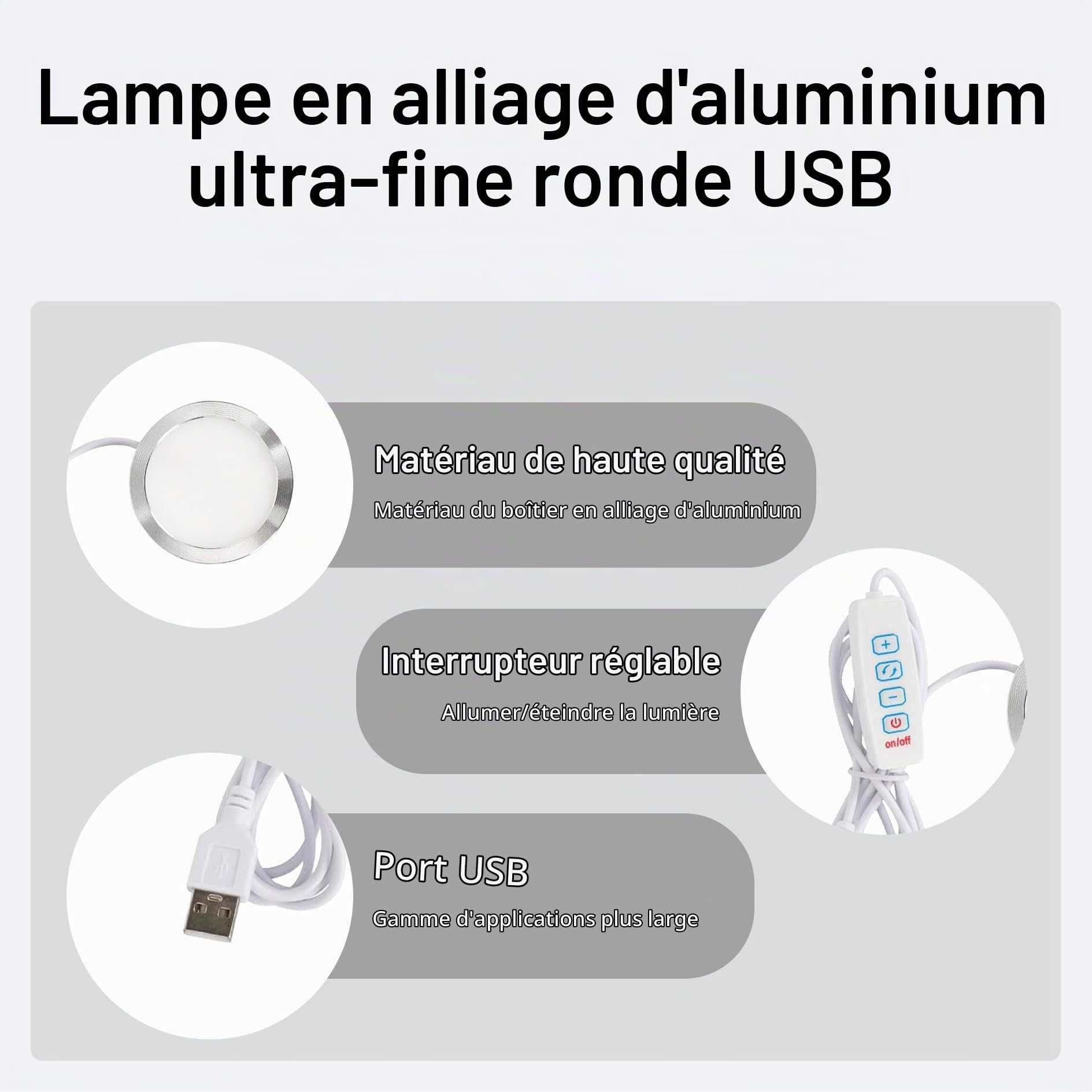 Kit d’ampoules LED 001 pour Bambu Lab Makerworld – 3 couleurs avec lumière chaude 3000 K, alimentation USB 5V, kit complet pour impression 3D, 2 pièces + chargeur inclus (3)