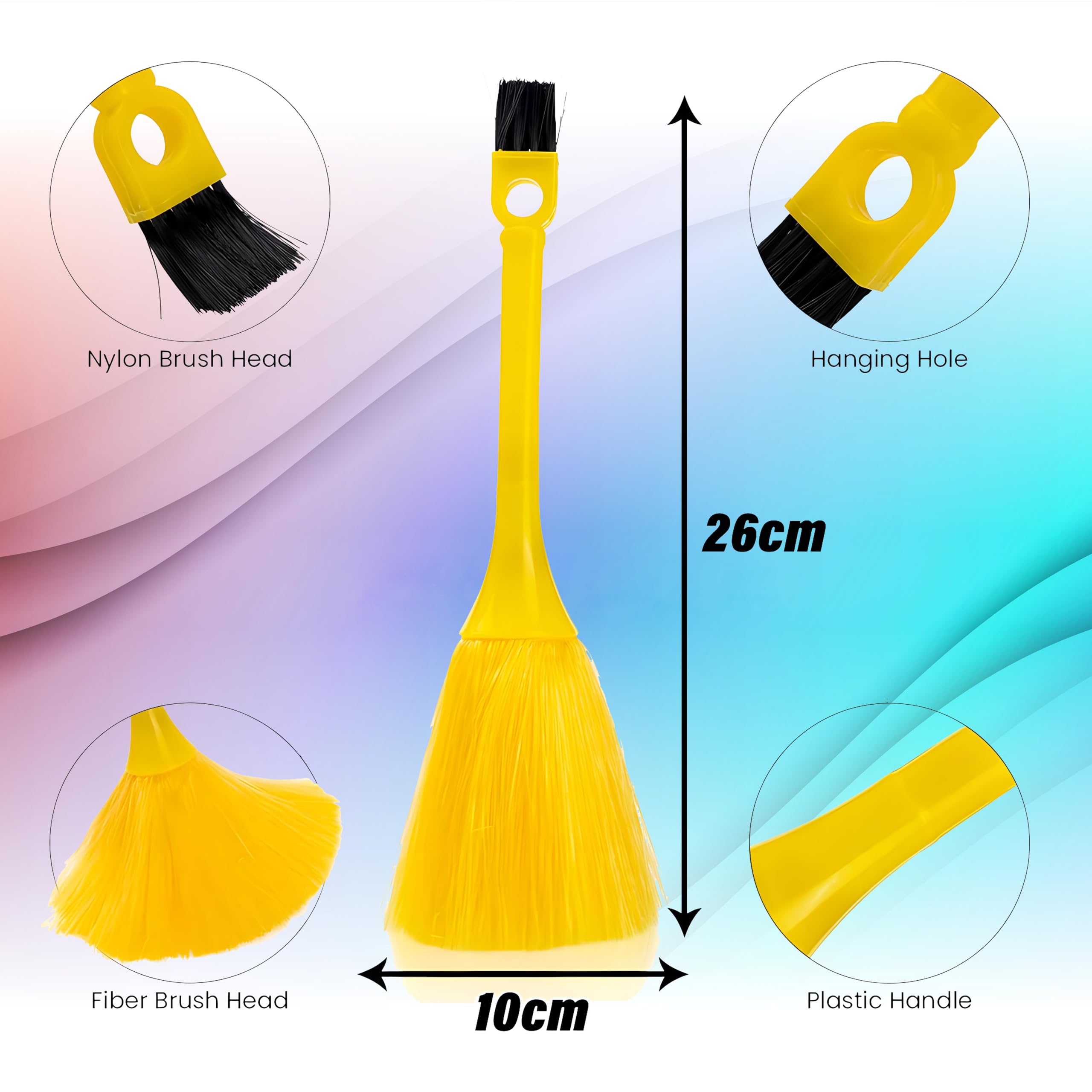 Kuber Industries Computer Brush | Computer Keyboard Brush | Kitchen Duster | Laptop Keyboard Brush | Computer Dual Brush | Cleaning Tool for Computer | Pack of 3 | Multicolor - Image 3 thumbnail