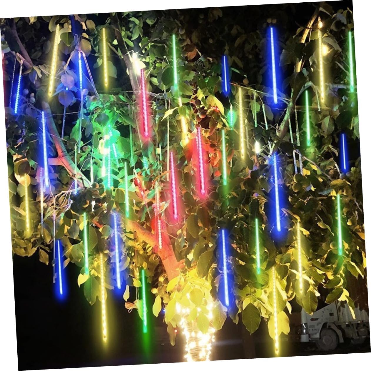 Operitacx 60pcs Stylish Meteor Light Tubes for Standing Lamp Plastic Protective Shell Replacement Tube for Shower Lights Easy to Install String Protector