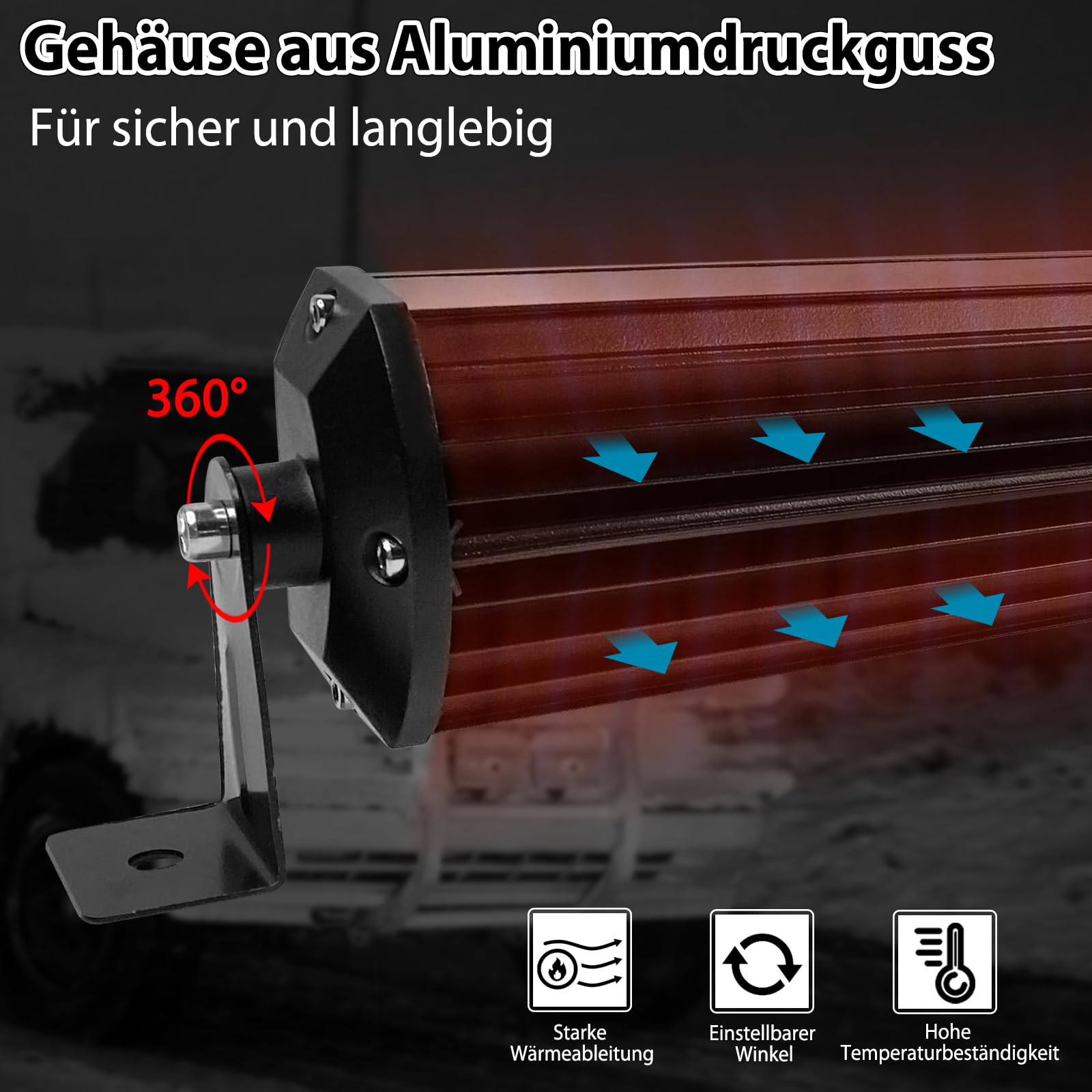 YRHome Reflektor roboczy LED, 675 W, IP67, 10 – 30 V DC Offroad