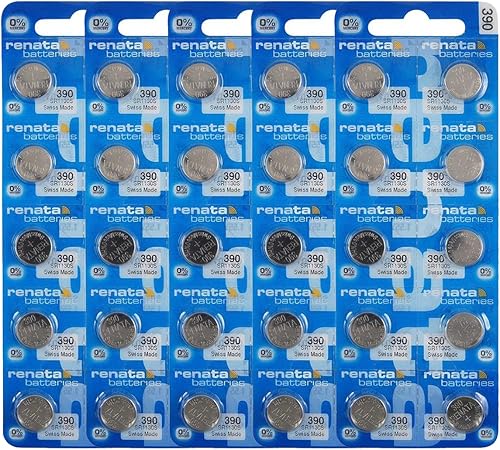 Miniatura 8 de Renata 390 SR1130SW - Batería de reloj de óxido de plata de 1,55 V (100 unidades)