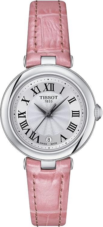 Tissot Womens Tissot Bellissima Small Lady 316L Stainless Steel case Quartz Watch, Pink, Leather, 4 T1260101601301