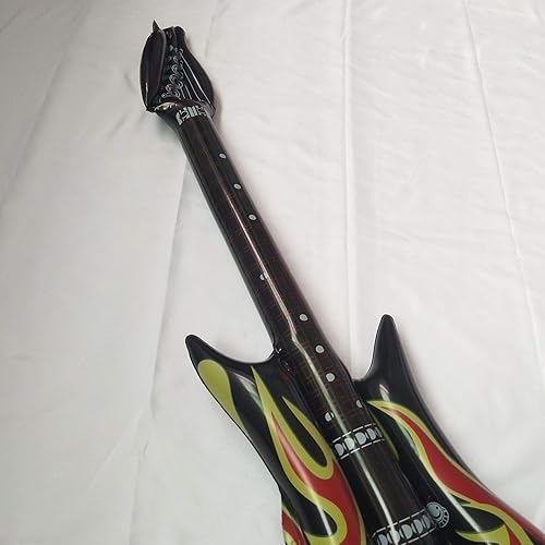 Miniatura 4 de Morndew Guitarra de llama inflable para propiedades de escenario, suministros de educación temprana para padres e hijos, decoración de fiesta de