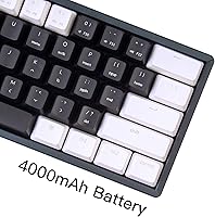 Vista 8 de Keychron K12 - Teclado mecánico con cable Bluetooth inalámbrico y USB intercambiable en caliente con teclado mecánico marrón interruptor de aluminio
