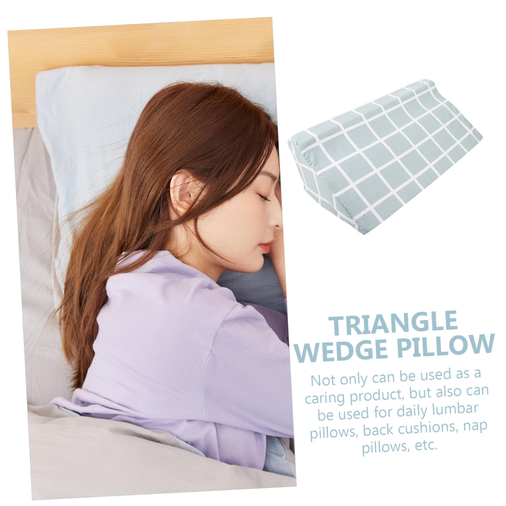 Almohada Espuma de Alta Densidad de Posicionamiento en Cuña y Algodón para Cama de Hospital Adecuado para Pacientes Mayores y Descanso