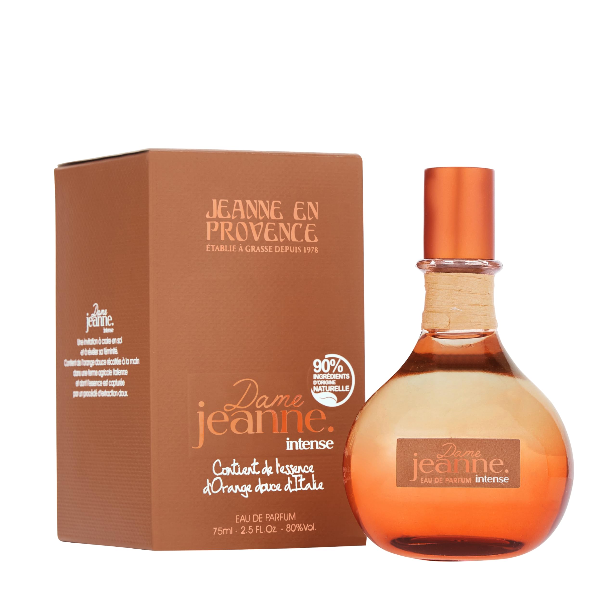 JEANNE EN PROVENCE - Damskie perfumy Dame Jeanne Intense - Woda perfumowana - Butelka z rozpylaczem 75 ml - Wyprodukowano we Francji w Grasse