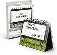 Genuine Fred Daily Marquee Desktop Flipchart - 52 Witty Signs, Fun Desk Accessory & Hilarious Office Gift for Coworkers