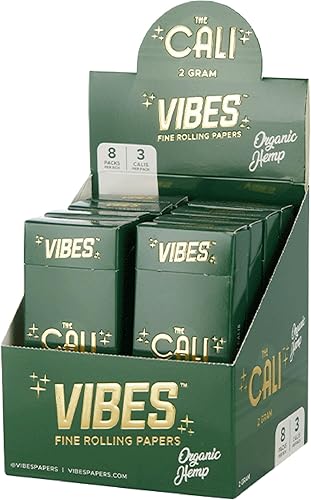 Miniatura 17 de VIBES Paquete de 24 conos preenrollados de alta calidad, capacidad de 0.04 oz, forma cilíndrica ancha, conos enrollados a mano, papel de arroz