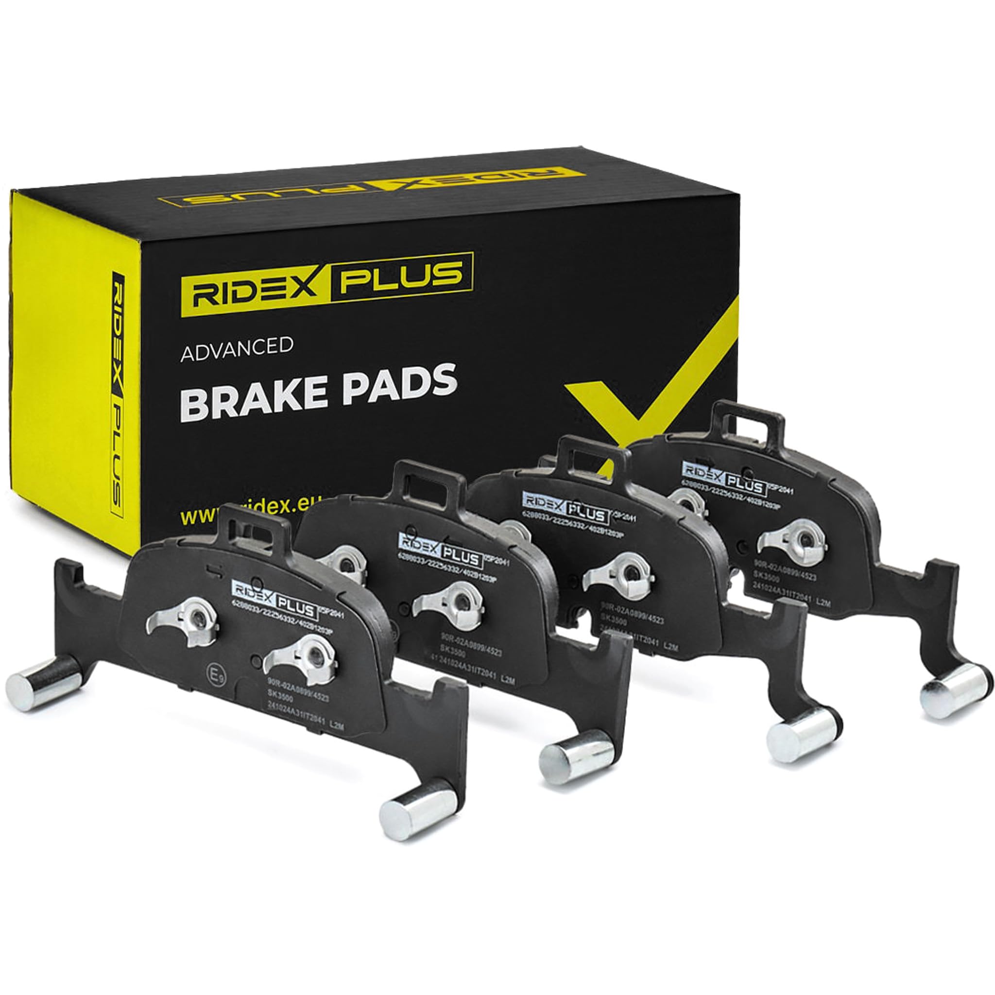 RIDEX PLUS 402B1203P Juego de pastillas de freno Delantero Compatible con AUDI A4 B9 Avant 8W5, 8WD