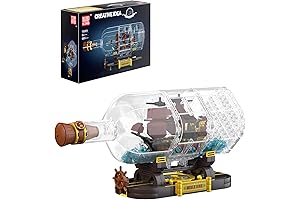 Mould King Ship in a Bottle Building Blocks: A Captivating Model in a Bottle