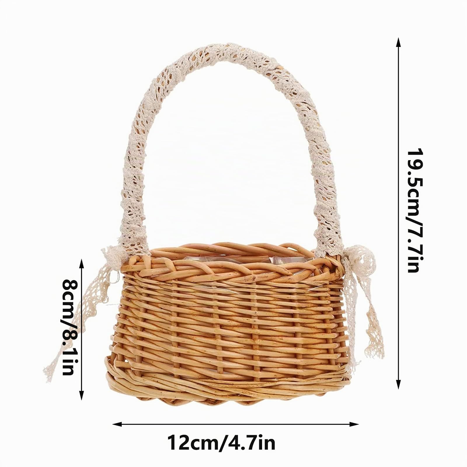Cesto Di Vimini Per Fiori In Rattan Cestino Con Vaso Di Fiori Cesto Fatto a Mano Cestini Per Matrimoni Per La Decorazione Della Tavola Di Nozze Decorazione In Stile Country