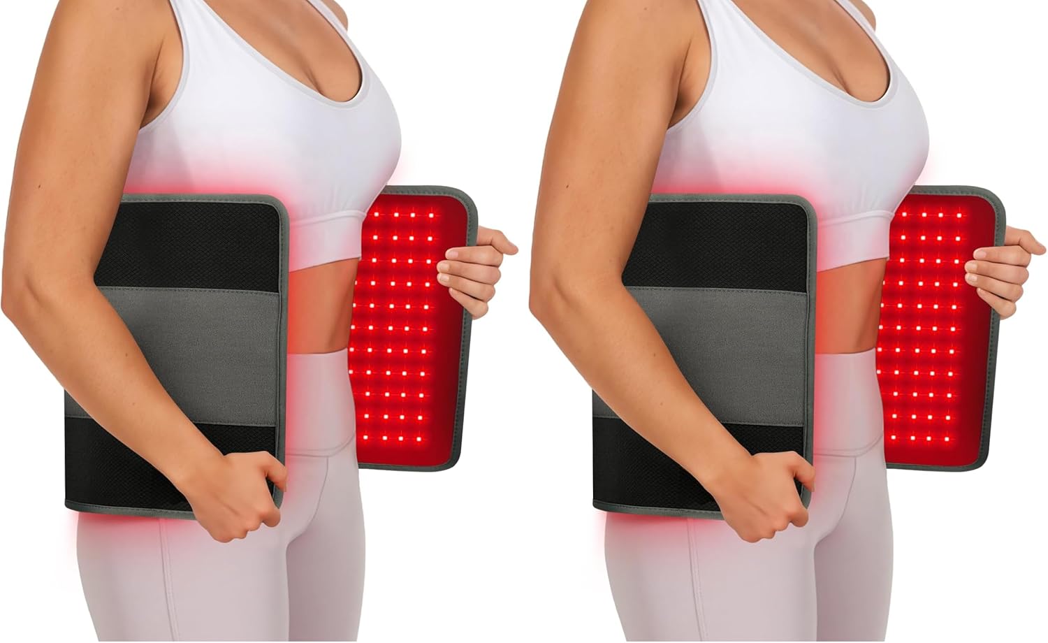 Comfytemp 24’’ x 12’’ Red Light Therapy Pad for Body, Wearable Near Infrared Light Therapy Wrap with Timer, 242 LEDs Large Light Pad for Back Joint Muscle, 660nm & 850nm, 32W