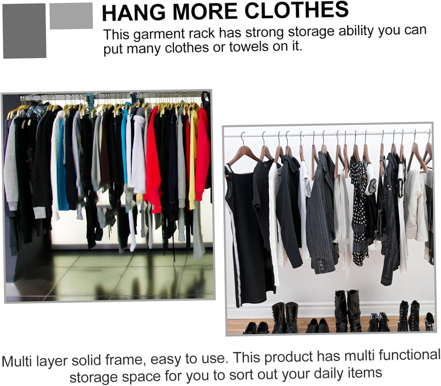 Unomor 1Pc Stainless Steel Clothes Drying Rack Extension Type Cloth Shelf for Balcony Bedroom and Laundry Room Elegant Design with Solid Structure