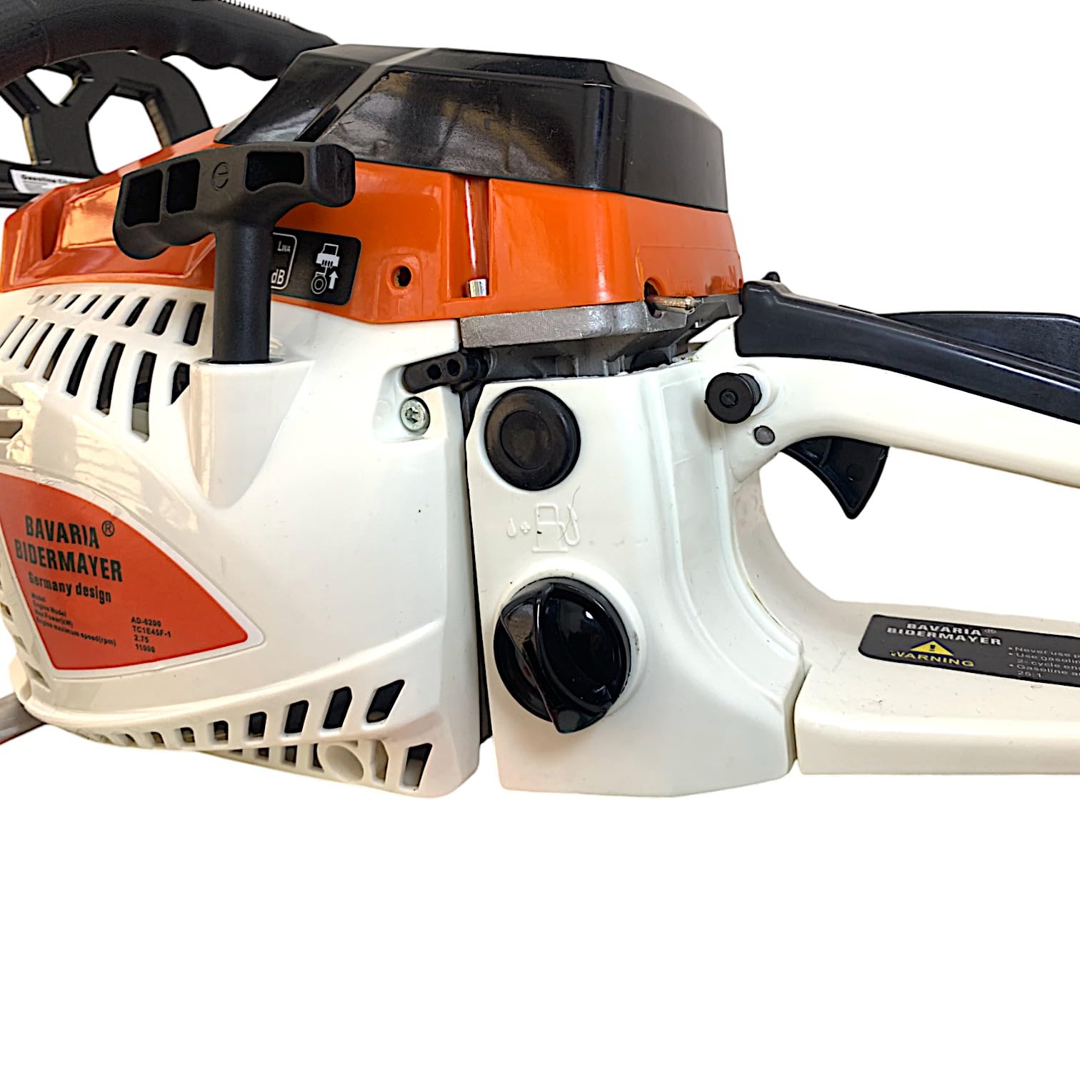 Motosega a Scoppio 62CC Motore 2 Tempi con Barra da 60cm Potenza 2.75KW 11000 Giri/min avviamento Easy-Start sistema antivibrazioni Kit Montaggio incluso da Abbattimento