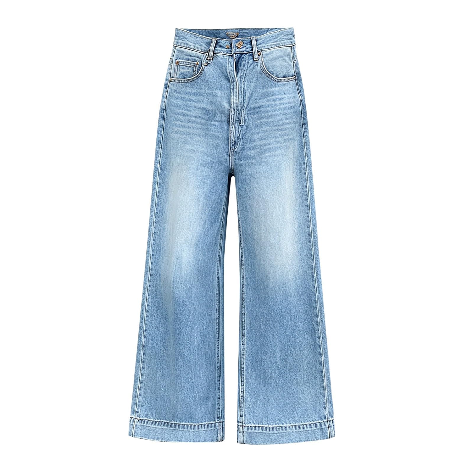 Jeans Larghi Donna Vita Bassa Jeans Baggy Leggeri Curvy Pantaloni Vita Alta Larghi Gamba Larga Tempo Libero Pantaloni Denim Elasticizzati Casual Taglie Forti Con Tasche Pantalone Y2k Comodi Push Up