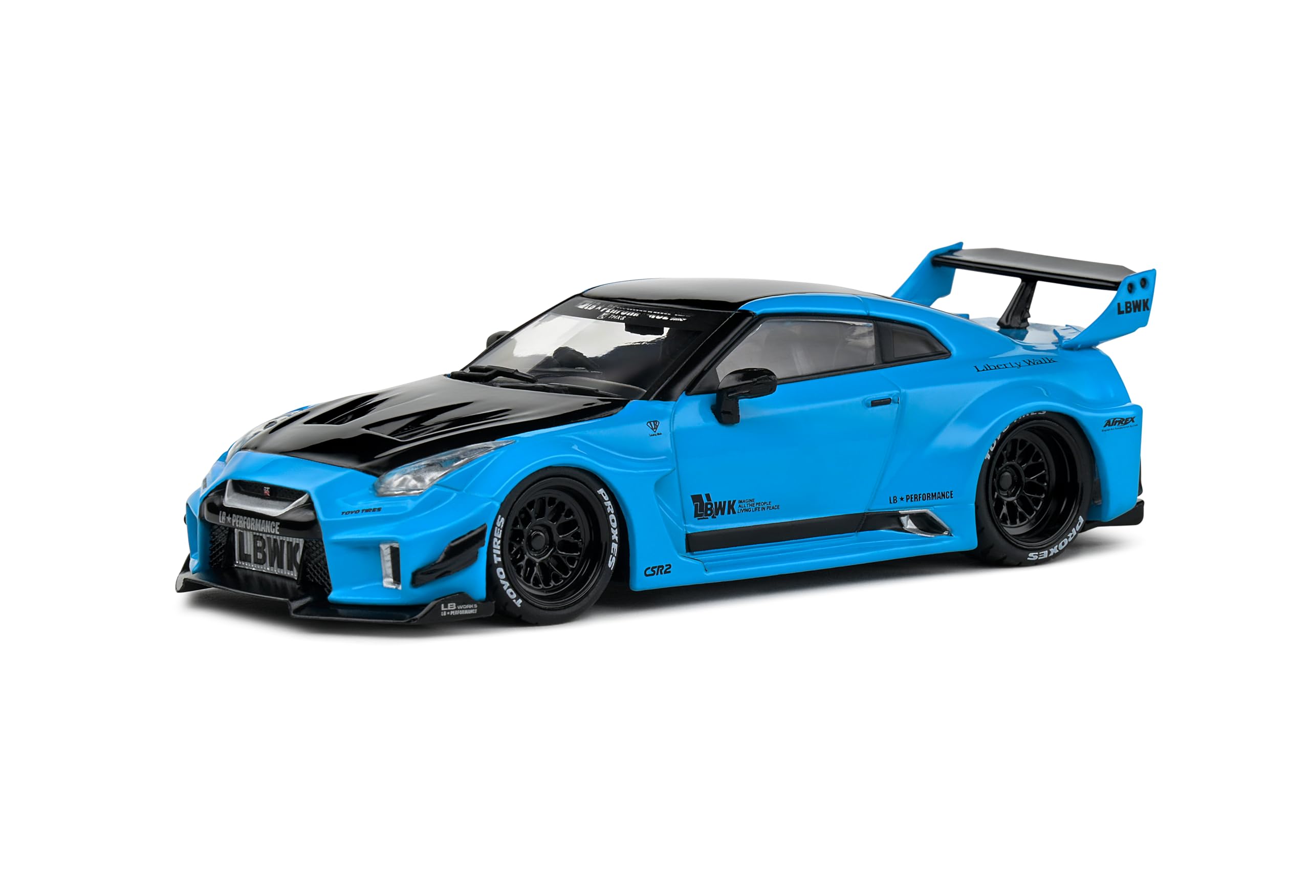 SOLIDO 1:43 Nissan Skyline GT-R (R35) Liberty Walk Silhouette Miami Blue 201