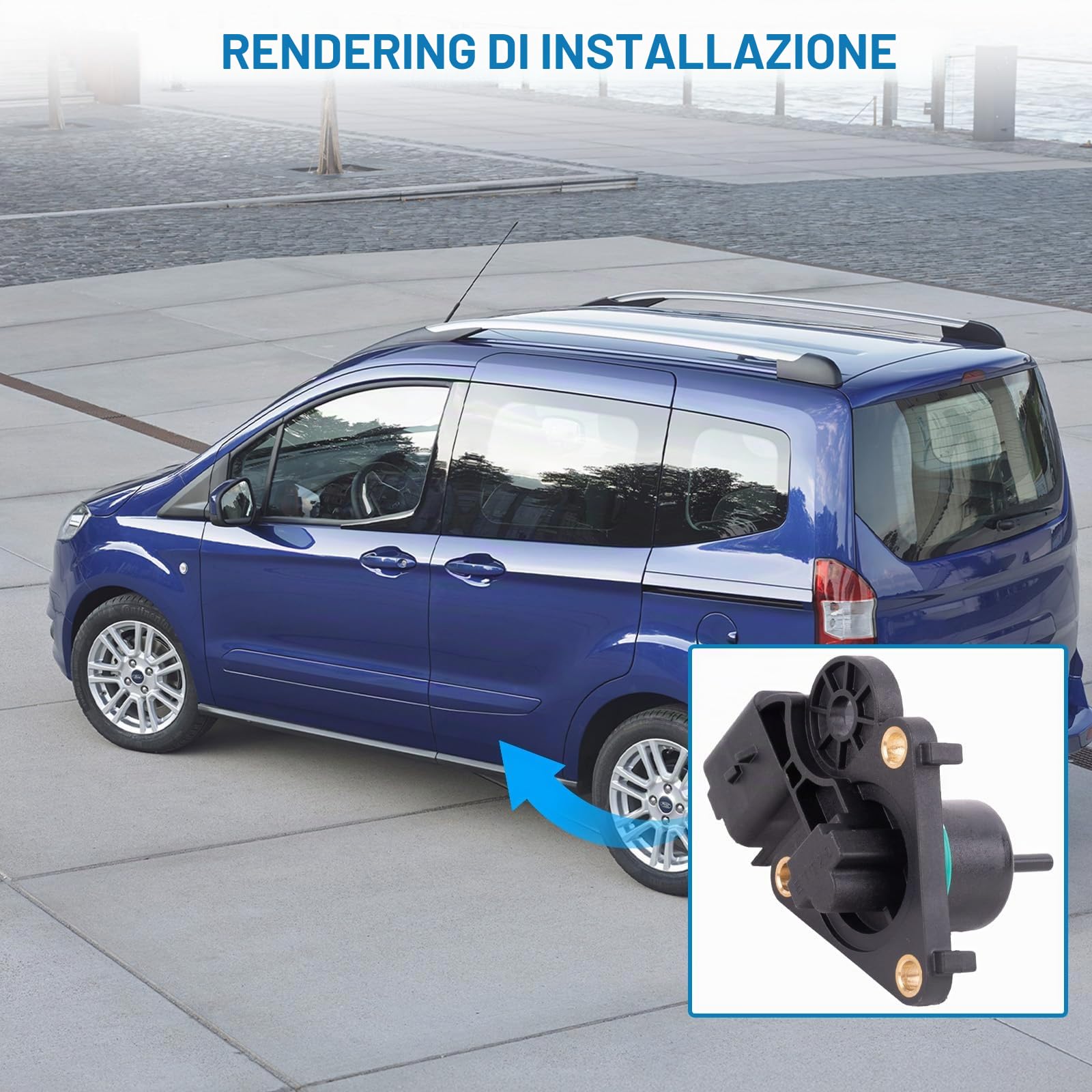 Sensore di posizione attuatore turbocompressore, sensore di posizione attuatore turbo, motore attuatore Wastegate per turbocompressore, compatibile con C3 II A51 C4 B7 DS3 207 9673283680
