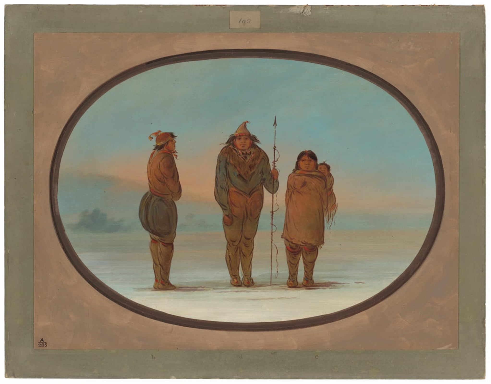 POSTERIIk Famous Print Pop Art Wall Art Graffiti Three Esquimaux by George Catlin Art Prints for Home Decor 60x90cm