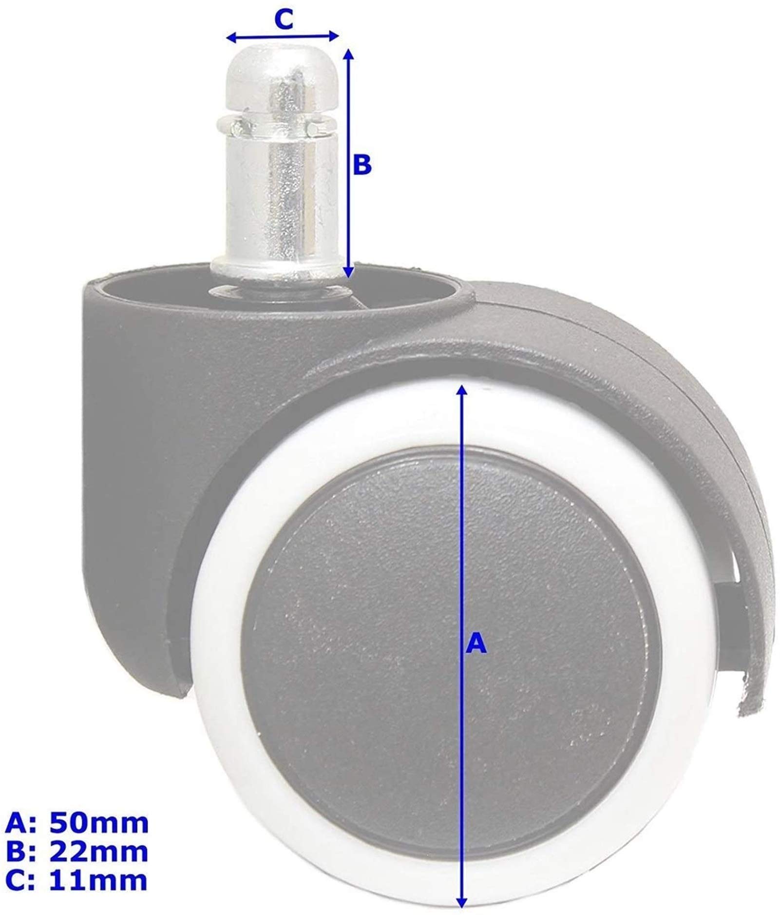 Carrito for Muebles 5pcs 5 0mm Universal Mute Caster Silla de Ruedas Ruedas for Sillas De Oficinas En Blanco Y Negro 360 Grado Silla giratoria Ruedas Ruedas de plástico Componentes móviles