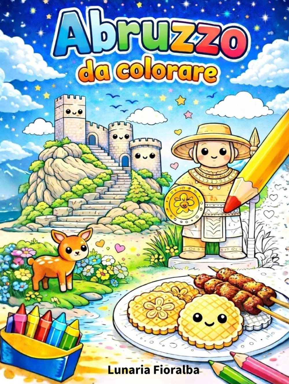 Abruzzo da Colorare: Libro da Colorare Facile e Bold per Bambini – 51 Disegni dell’Abruzzo tra Borghi, Animali e Tradizioni Locali (Colorazione Creativa Semplice e Divertente) (Italia da Colorare)