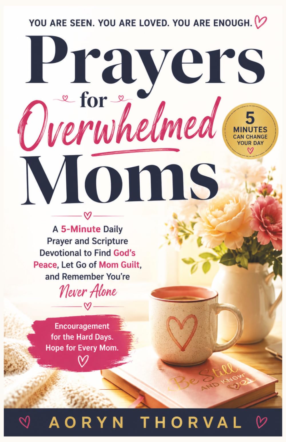Prayers for Overwhelmed Moms: A 5-Minute Daily Prayer and Scripture Devotional to Find God's Peace, Let Go of Mom Guilt, and Remember You're Never Alone (Honest Prayers Series By Aoryn Thorval)