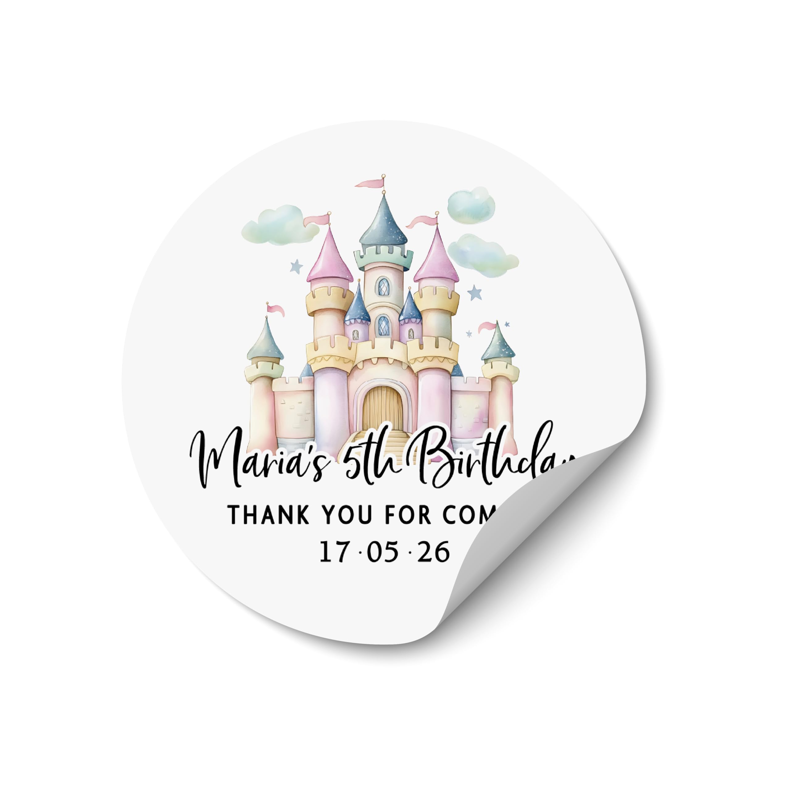 Personalized Birthday Thank You Stickers, Birthday Return Gift Stickers, Birthday Bag Label Stickers, Party Goodie Bag Stickers - BD47