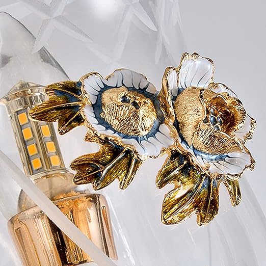 QTBH Wandlamp Wandlampen Wandlamp Franse Vaste Lamp Zinklegering Emaille Kleur Gravure Muur Opknoping Decoratie Wandlamp Creatieve Wanddecoratie Lamp Muurlampen verlichting (Size : B) photo 2