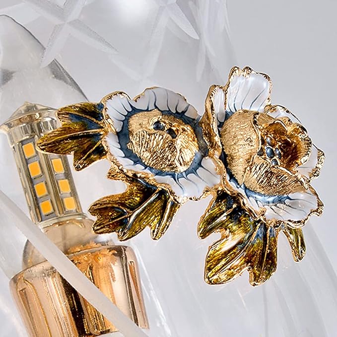 LUCBEI Wandlamp Wandlamp Franse Vaste Lamp Zinklegering Emaille Kleur Gravure Muur Opknoping Decoratie Wandlamp Creatieve Wanddecoratie Lamp Corridorlamp (Size : Rood) photo 2