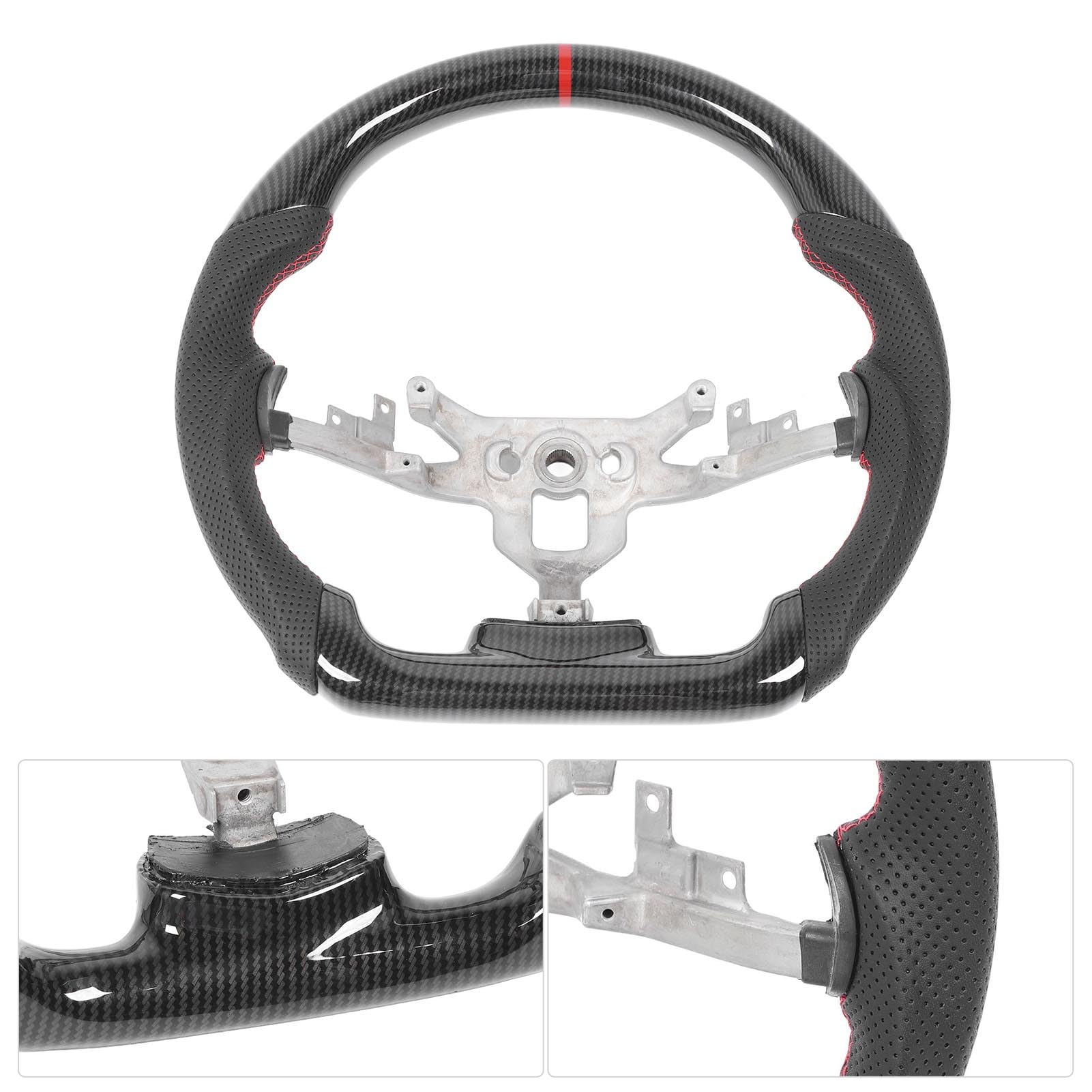 Keenso Kierownica Hydro Dip ABS Carbon Fiber Look Flat Bottom, for