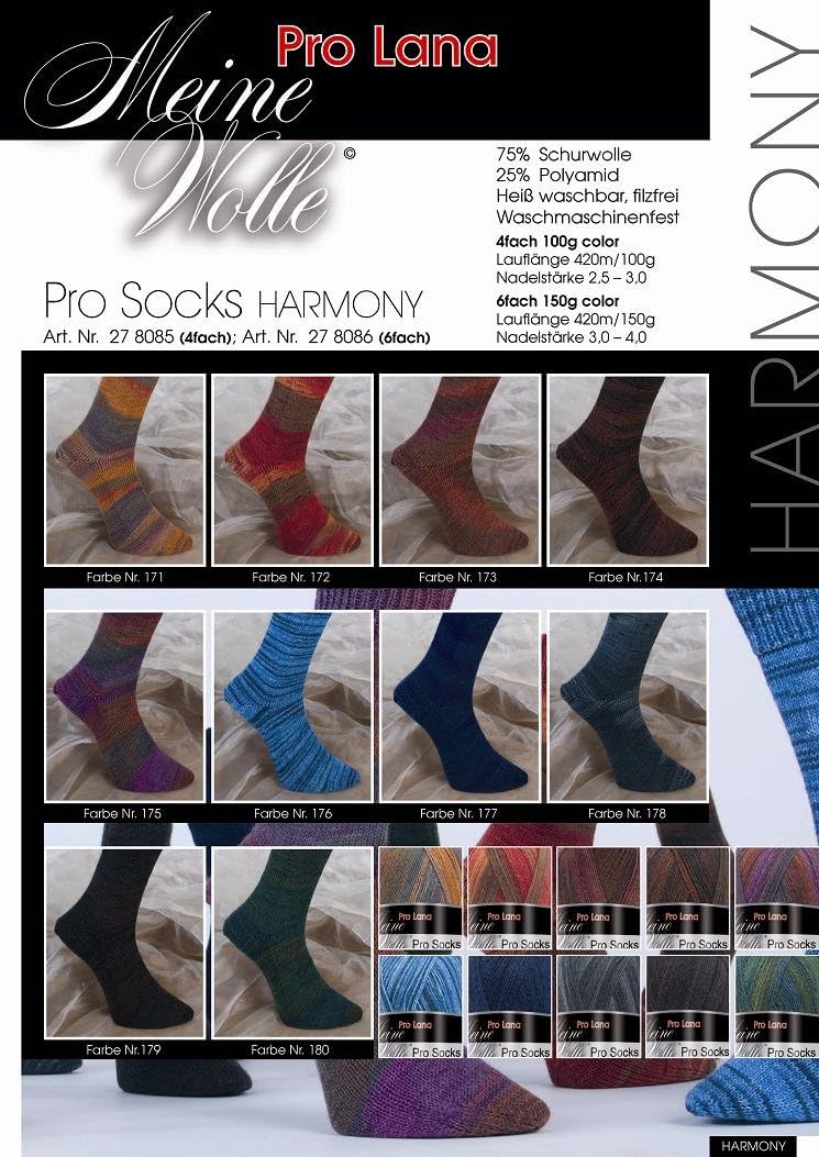 150 g Harmony 6Count Sock Wool Colour 174Sock Wool Colour gradient