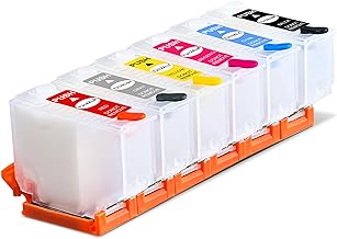 Empty CISS System Refillable Ink Cartridge Kit - Compatible with XP-15000 XP-15010 XP-15080 - with Disposable Chip - for Sublimation Printing