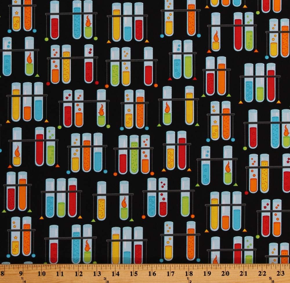 Cotton MultiColor Test Tubes on Black Science Experiments
