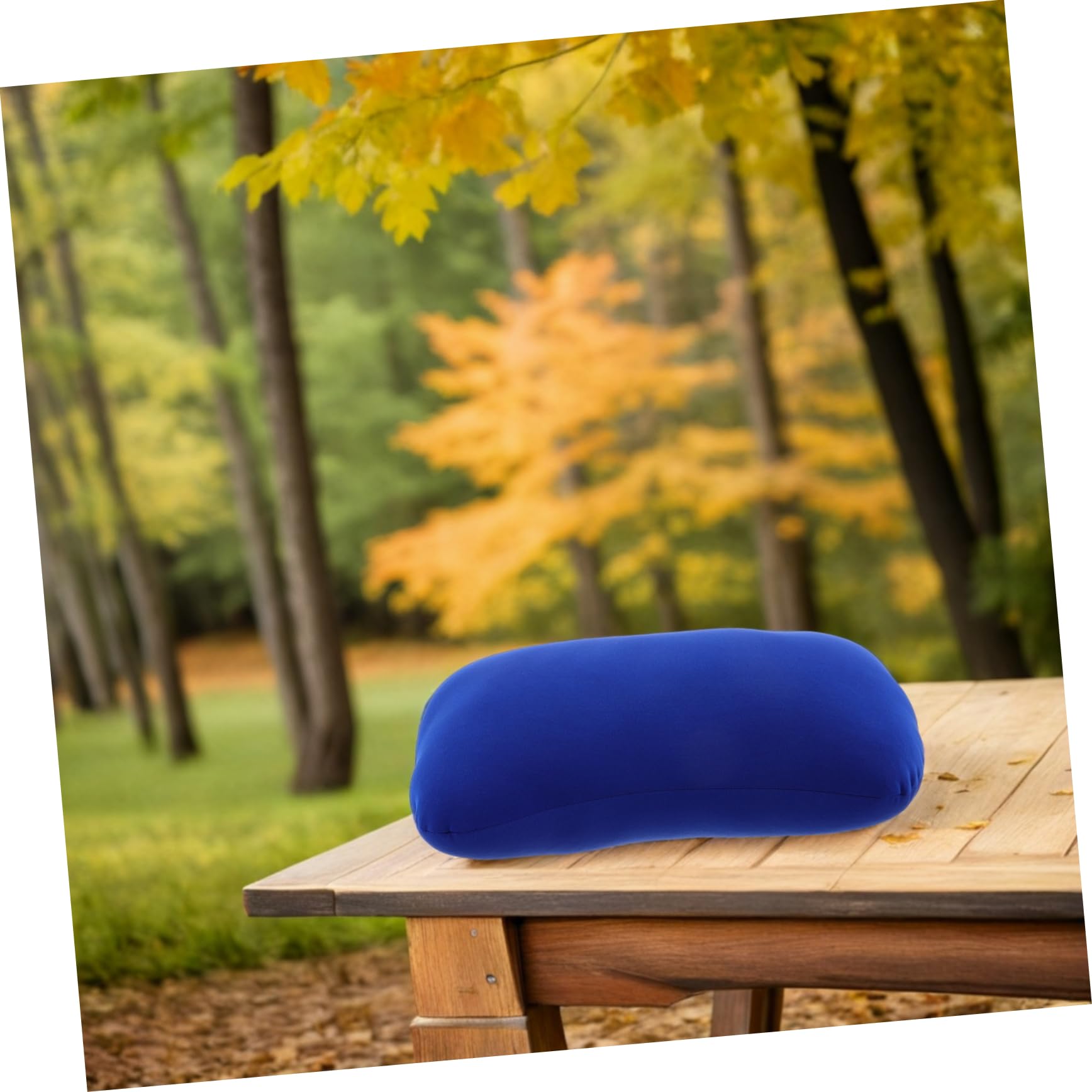 Almohada de Viaje Ergonómica Mini de Hueso Azul de Poliéster Spandex
