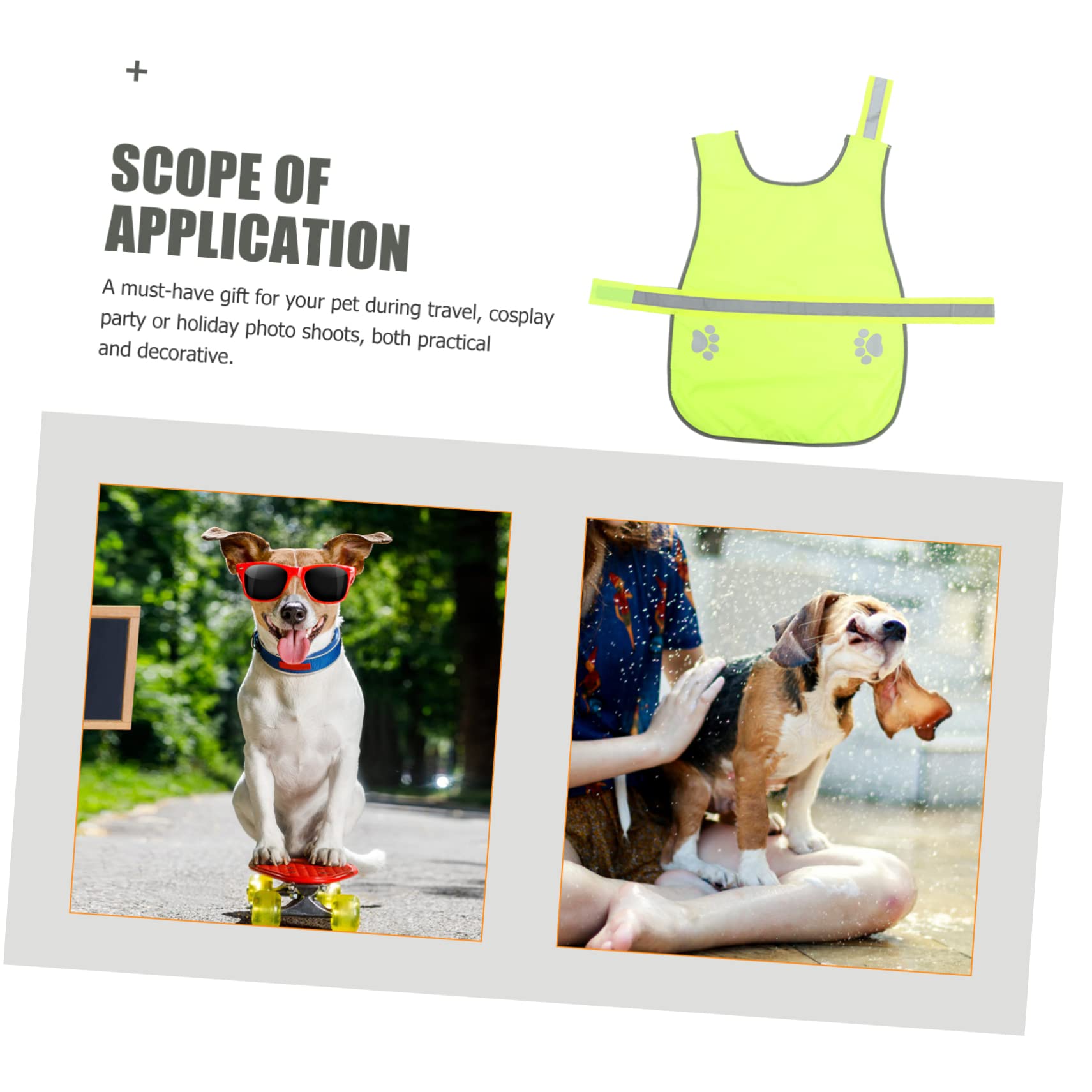 Sosoport 3stücke Reflective Pet Vest Für Hunde Verstellbar Fluoreszierendes Design Für Outdoor-aktivitäten Für Wanderungen Partys Und Fotoshootings