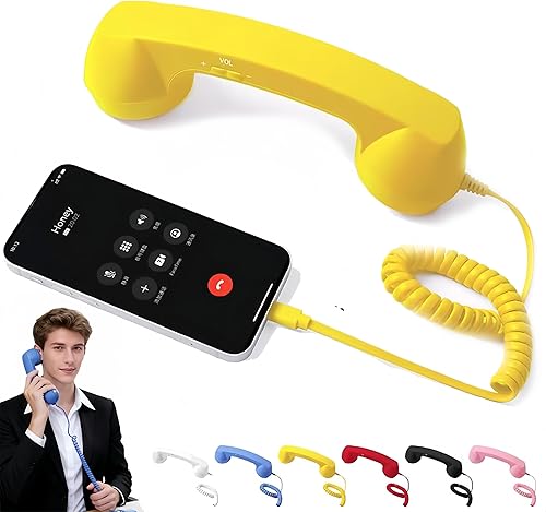 Miniatura 8 de Auricular de teléfono retro, 2026 Nuevo Auricular telefónico retro con cable estilo fijo para videoconferencias móviles, llamadas, reuniones (negro)