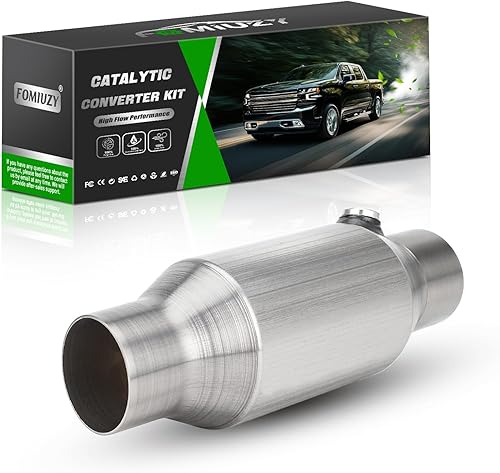 Miniatura 9 de Convertidor catalítico frontal universal de alto flujo de entrada y salida de 2.5 pulgadas, ajuste directo con puerto O2 (compatible con EPA)