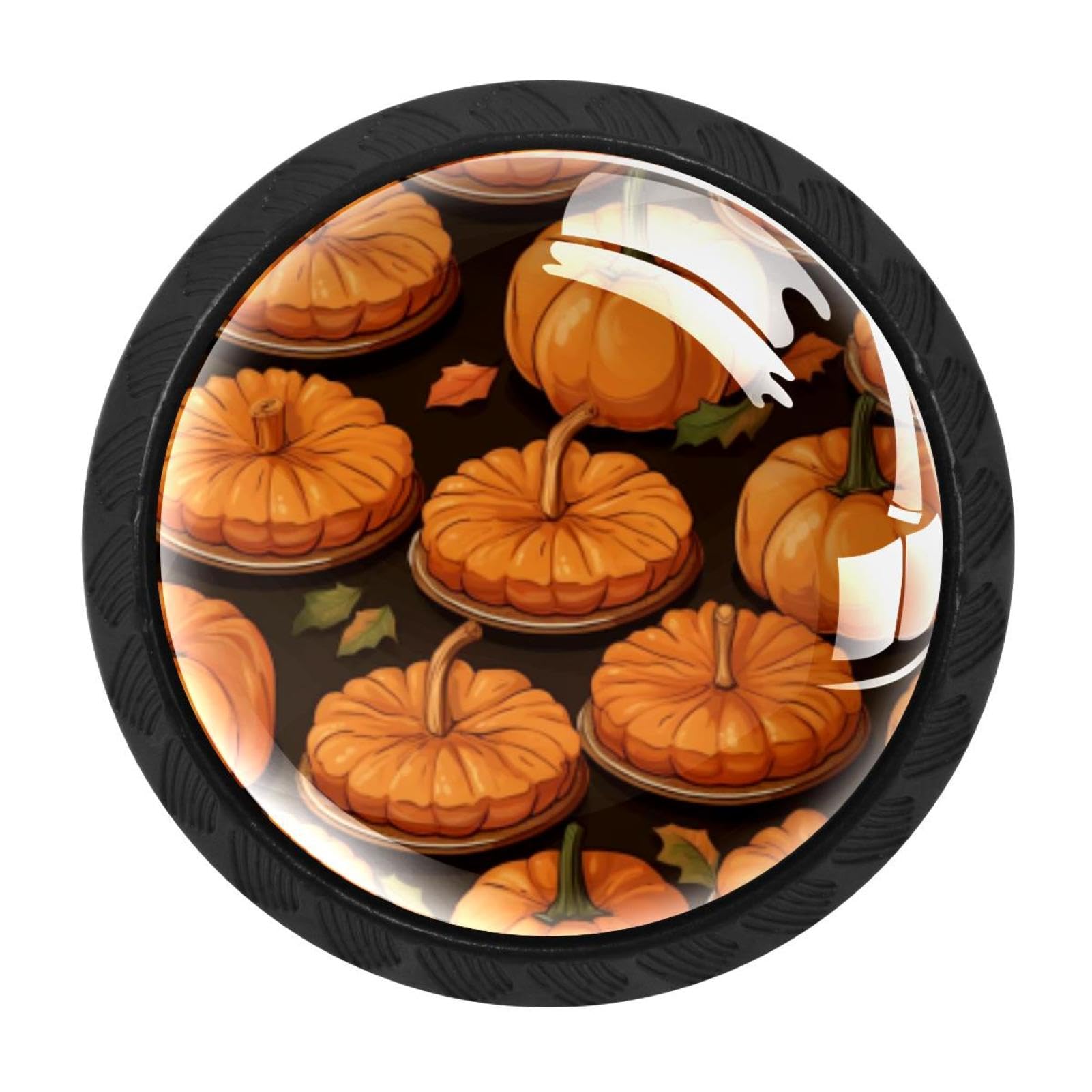 CHENZZZZ 4 Pack Thanksgiving Pumpkin Drawer Knob Cabinet Hardware