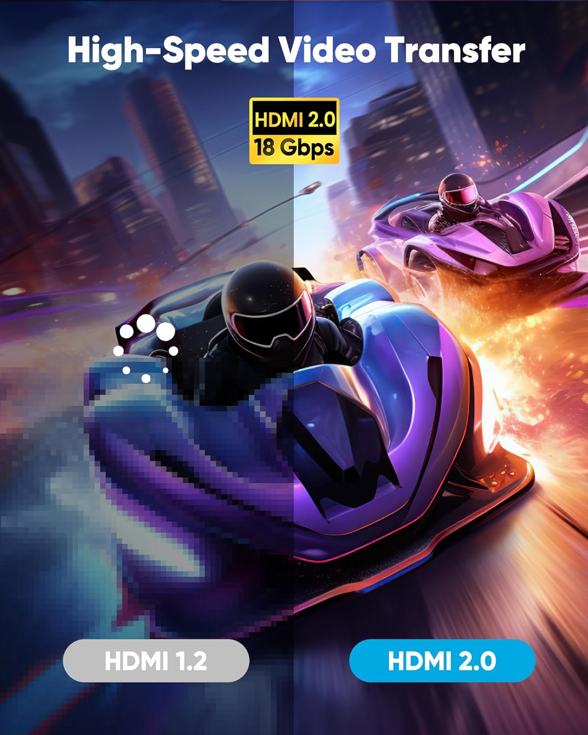 Capshi 4K Long Fiber Optic HDMI Cable 75ft/23M, in-Wall CL3 Rated HDMI Cable 2.0 Support (4K@60Hz HDR10 8/10bit 18Gbps HDCP2.2 ARC) High Speed HD Shielded Cord Compatible with TV, Laptop, PC, HDTV