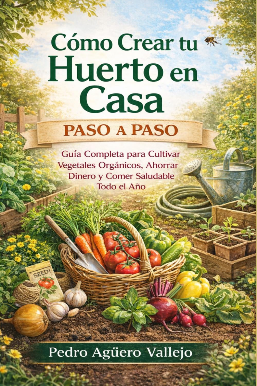 CÓMO CREAR TU HUERTO EN CASA PASO A PASO: Guía Completa para Cultivar Vegetales Orgánicos, Ahorrar Dinero y Comer Saludable Todo el Año Sembrar Verduras en Macetas
