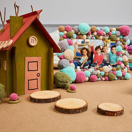 Miniatura 6 de Colorations Rondas de madera natural, 50 piezas con corteza, de 1 34 a 2 38 pulgadas recicladas, ramas, lisas, artes y manualidades, naturaleza