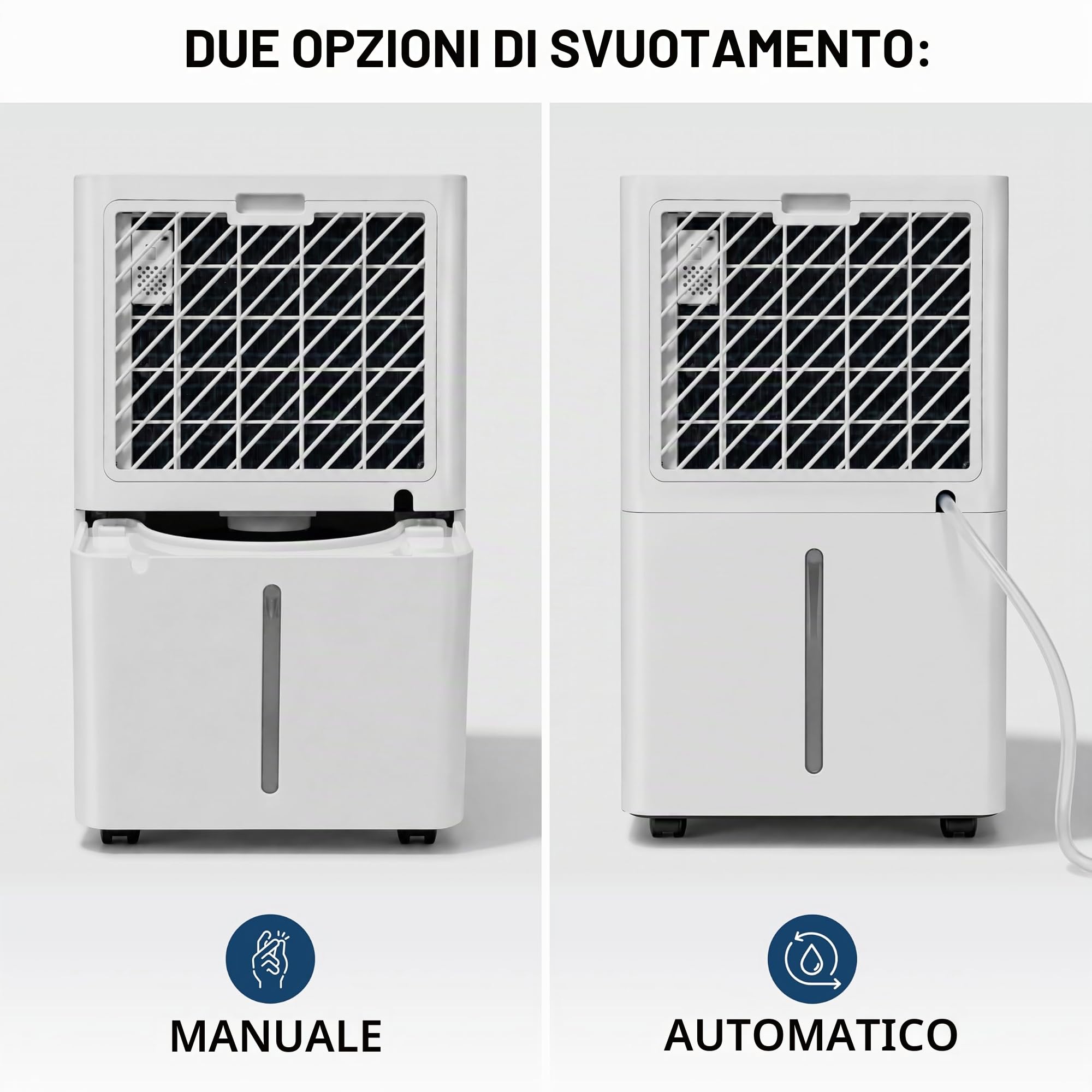 Venta AD100 - Deumidificatore con funzione ionizzatore, 20 l/giorno, serbatoio da 4,5 l, per ambienti fino a 40 m²/100 m³, controllo automatico dell'umidità, modalità lavanderia, R290